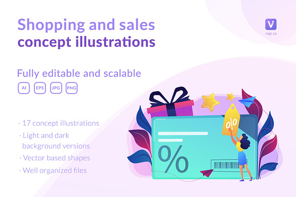 Shopping and sales vector pack in Web Elements - product preview 1