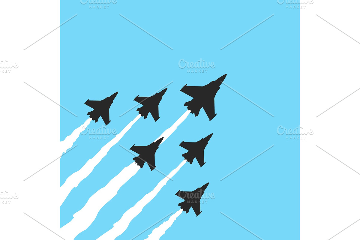 Military fighter jets in Illustrations - product preview 8
