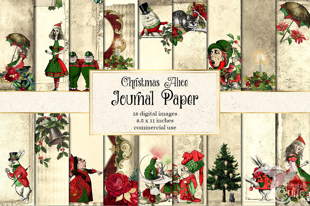 Christmas Alice Journal Paper in Textures - product preview 8