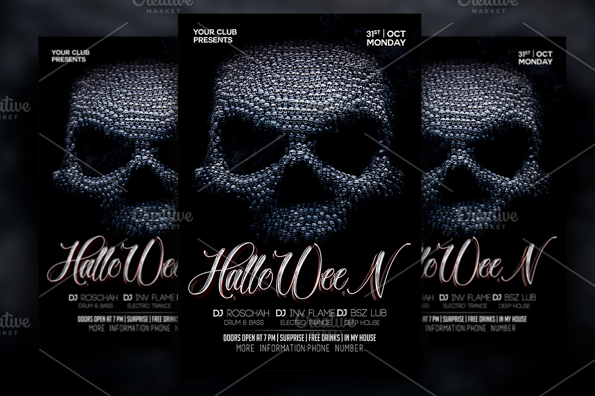 Halloween Flyer in Flyer Templates - product preview 8