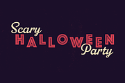 Scary Halloween Party Lettering
