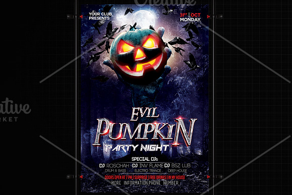 Halloween Flyer Template in Flyer Templates - product preview 3