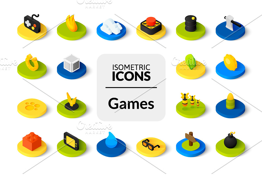 Isometric icons - Games in Video Game Icons - product preview 8