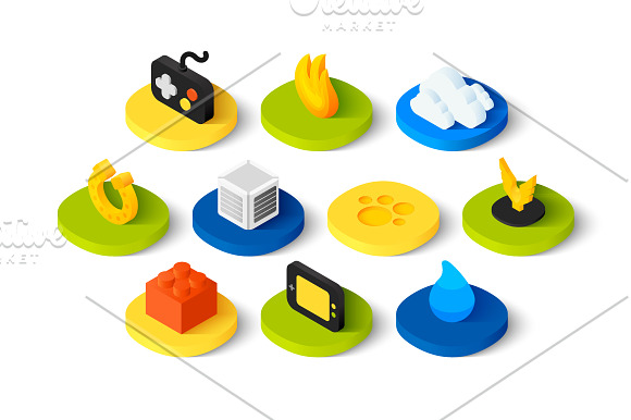 Isometric icons - Games in Video Game Icons - product preview 1