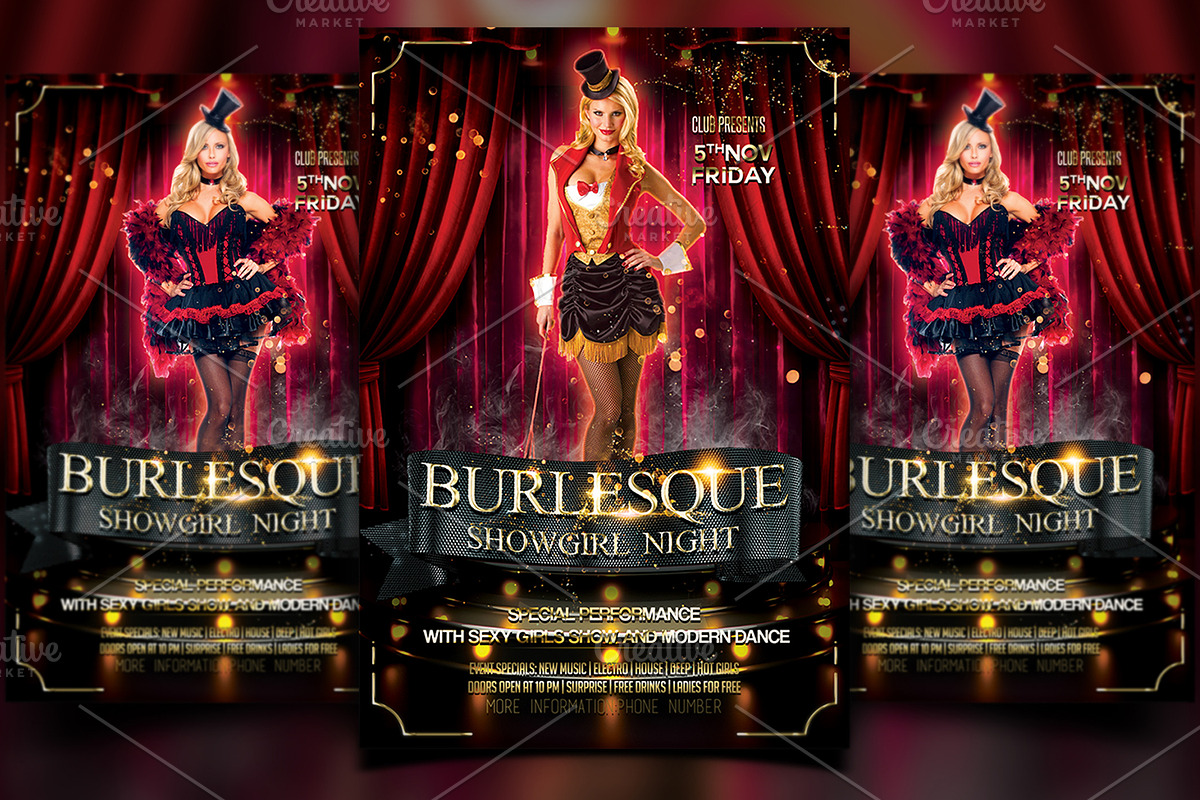 Burlesque Flyer in Flyer Templates - product preview 8