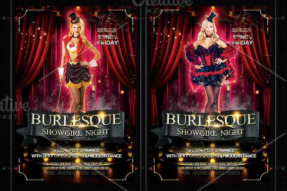 Burlesque Flyer in Flyer Templates - product preview 2