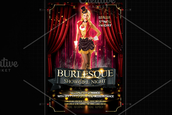 Burlesque Flyer in Flyer Templates - product preview 4