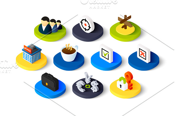 Isometric icons - Business in Business Icons - product preview 1