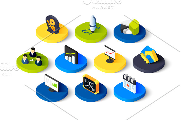 Isometric icons - Business in Business Icons - product preview 2
