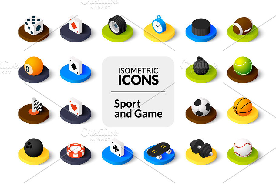 Isometric icons - Sport and Game in Game Icons - product preview 8