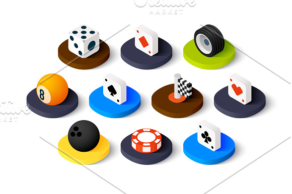 Isometric icons - Sport and Game in Game Icons - product preview 1