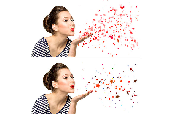 55 Blowing Kisses Confetti Overlays in Objects - product preview 4