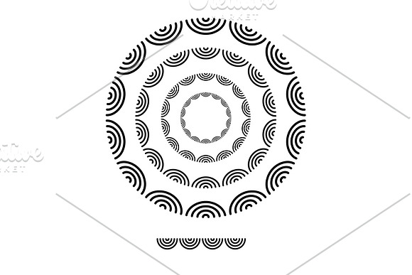 Set of 15 brushs patterns circle in Textures - product preview 3