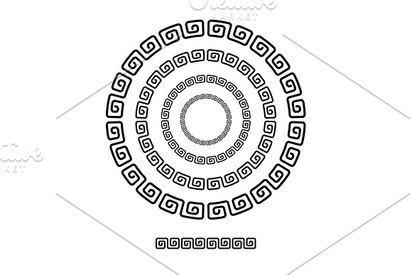 Set of 15 brushs patterns circle in Textures - product preview 9