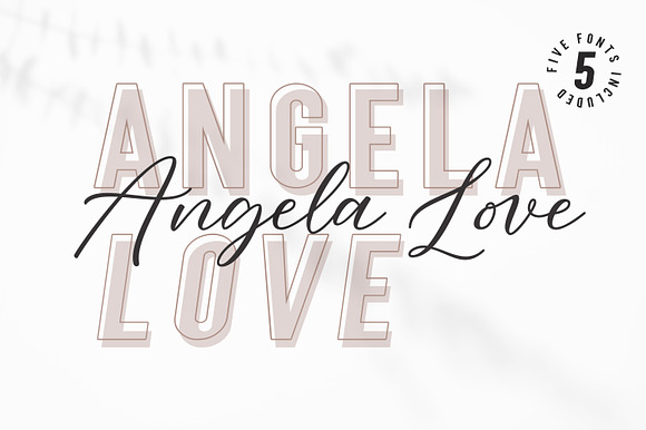 Angela Love Script & Sans in Sans-Serif Fonts - product preview 17
