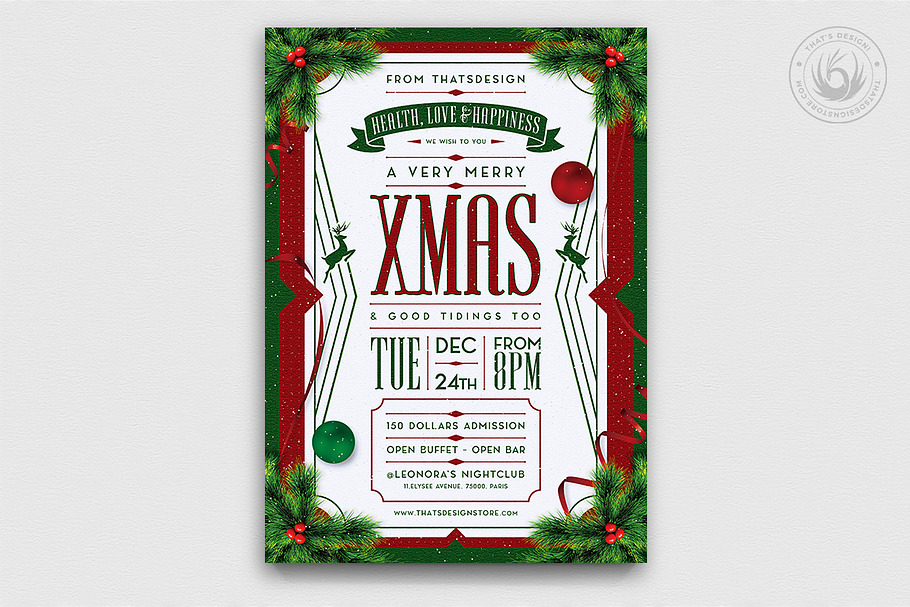 Christmas Eve Flyer Template V8 in Flyer Templates - product preview 8
