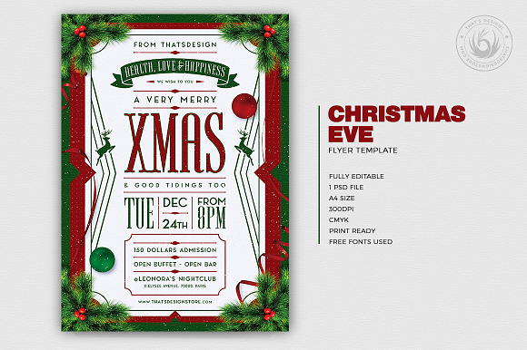 Christmas Eve Flyer Template V8 in Flyer Templates - product preview 1