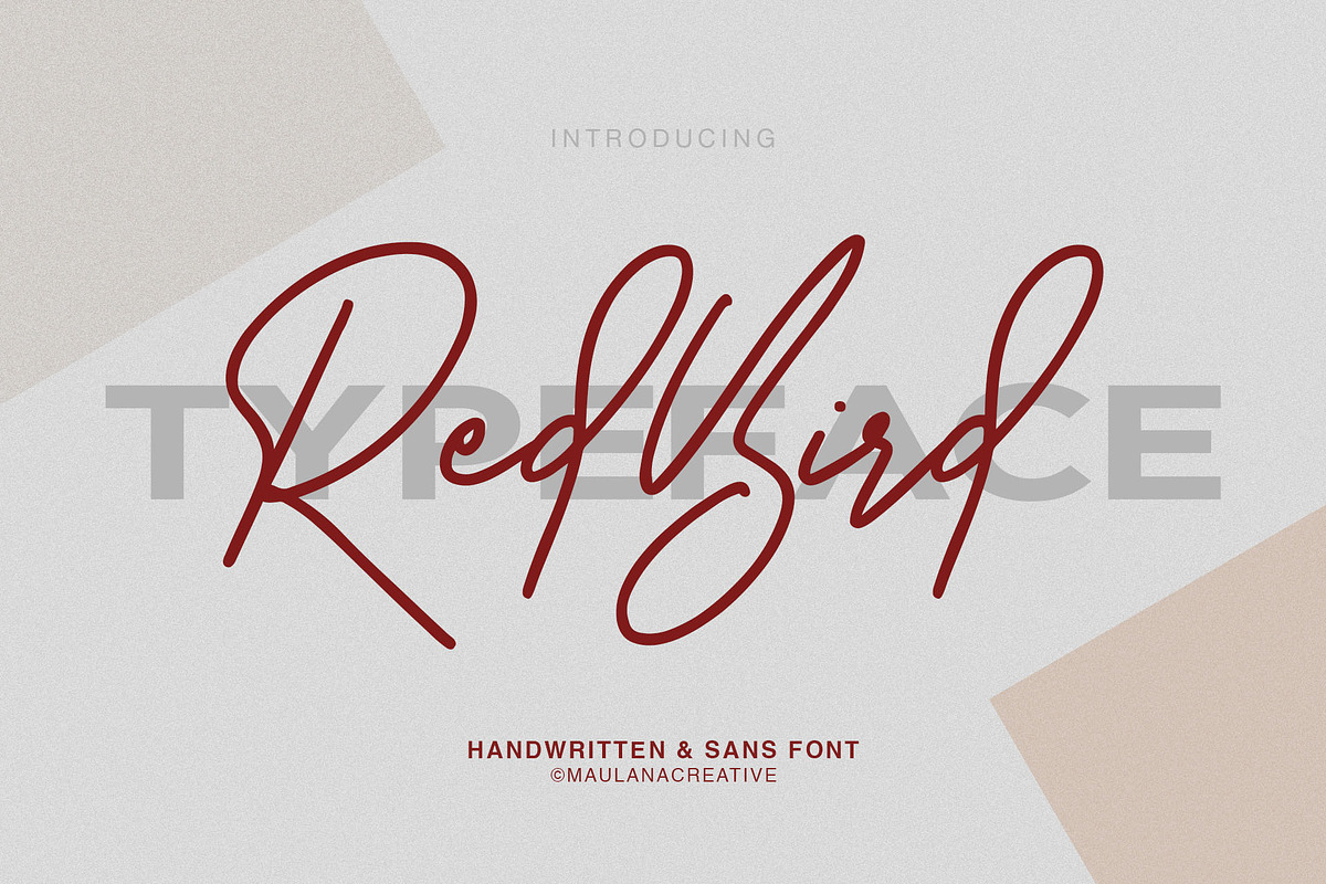 Redbird Signature Font Free Sans in Script Fonts - product preview 8