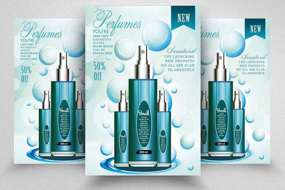 Perfumes Product Promotion Flyer in Flyer Templates - product preview 8