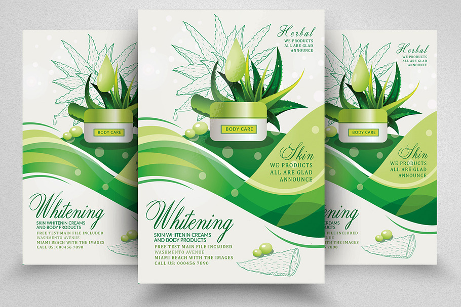 Herbal Beauty Product Flyer Template in Flyer Templates - product preview 8