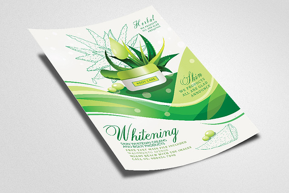 Herbal Beauty Product Flyer Template in Flyer Templates - product preview 1