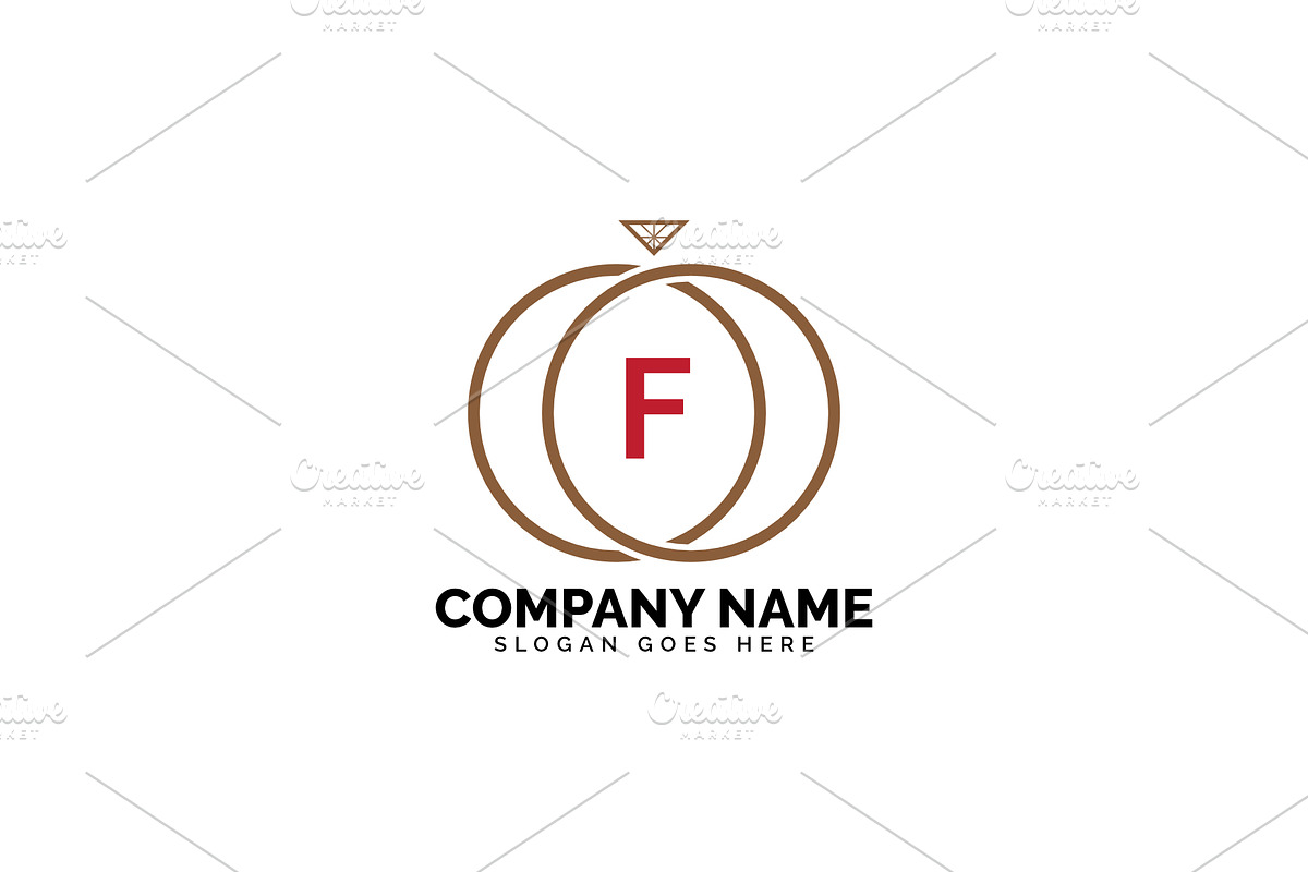 f letter ring diamond logo in Logo Templates - product preview 8
