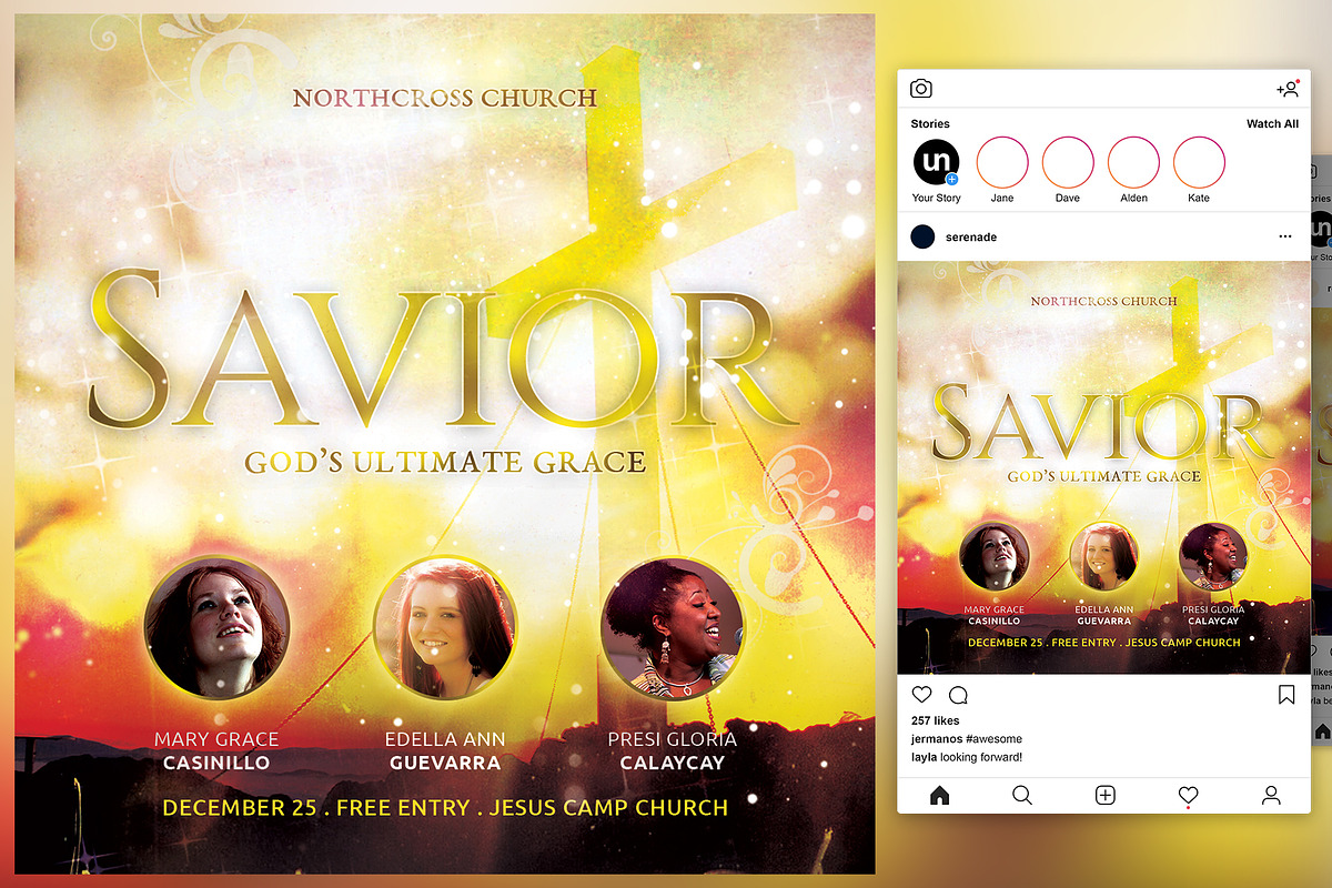 Savior Church Flyer in Flyer Templates - product preview 8