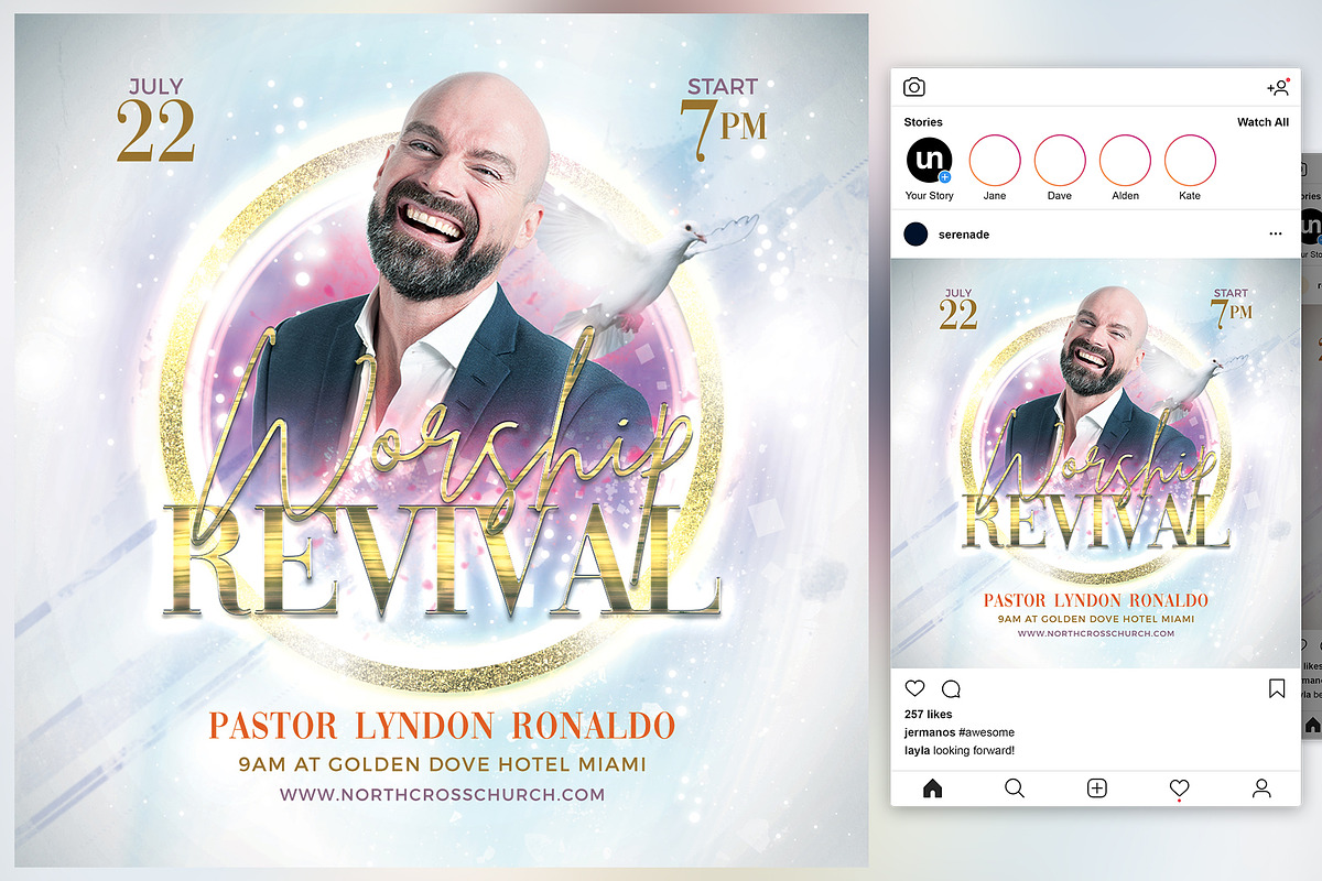Worship Revival Flyer in Flyer Templates - product preview 8