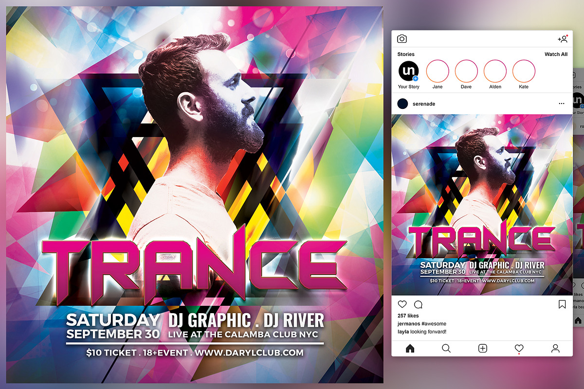 Trance Flyer in Flyer Templates - product preview 8