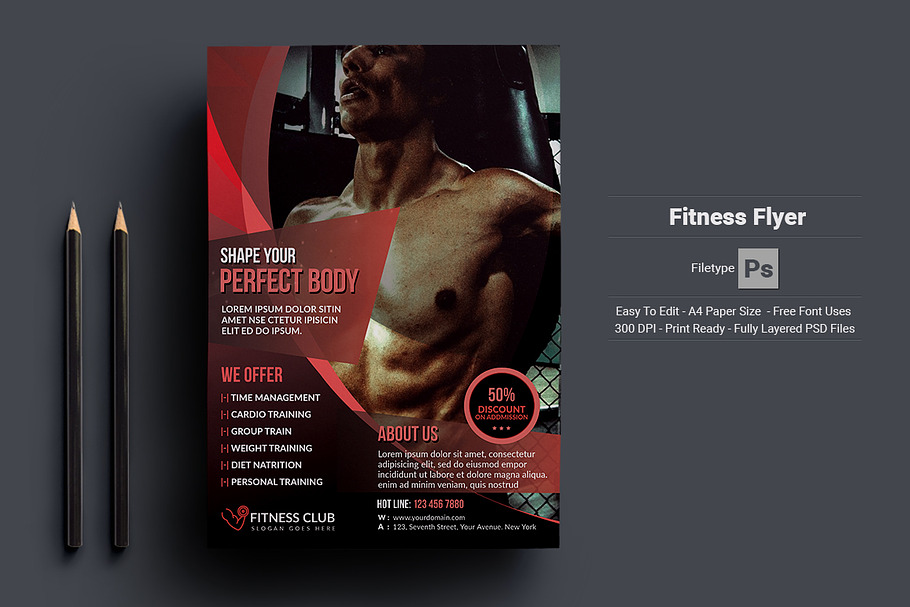 Fitness Flyer in Flyer Templates - product preview 8