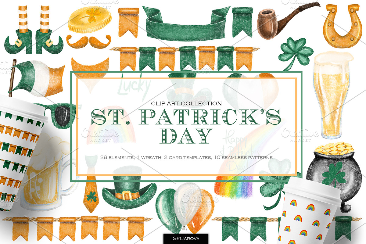 St. Patrick's Day clipart in Illustrations - product preview 8