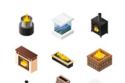 Fireplace designs set