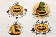 Halloween Retro Pumpkins