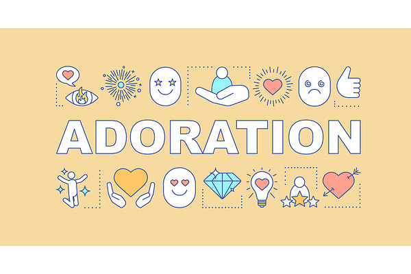 Adoration word concepts banner