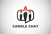 Candle Chat Logo Template