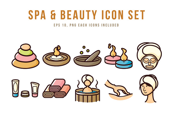 Spa & Beauty Icon Set