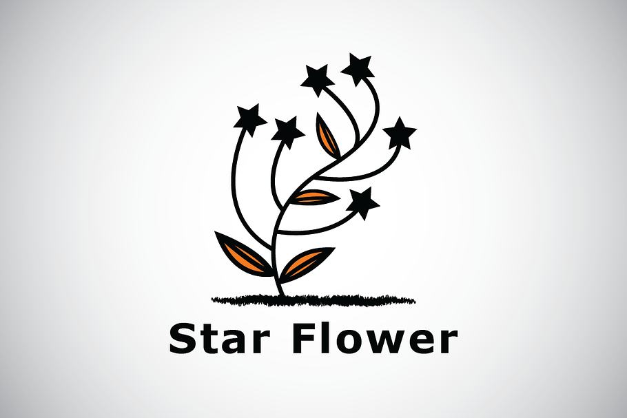 Star Flower Logo Template