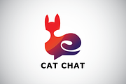 Cat Chat Logo Template