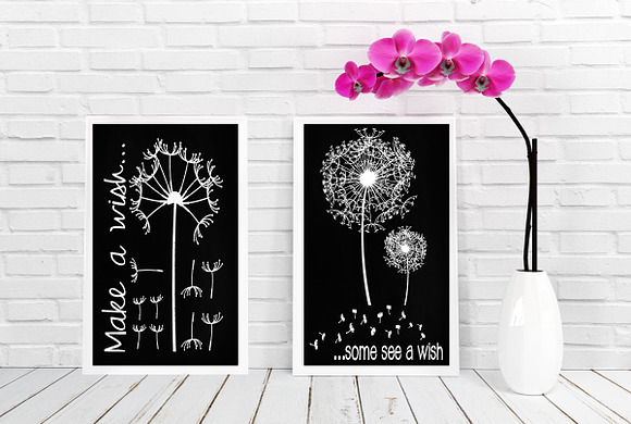 Chalk Dandelions & Overlays Clip Art in Illustrations - product preview 5