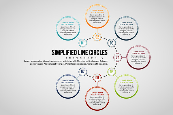 Line Circles Infographic 7