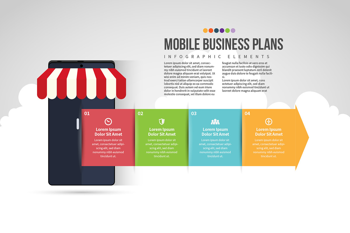 Mobile Business Plans Infographic in Web Elements - product preview 8