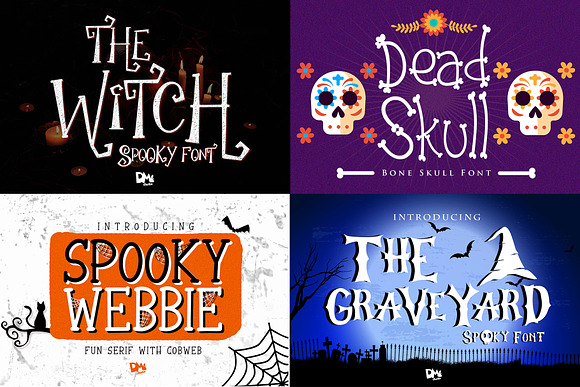 Halloween Font Bundle - 86%OFF in Display Fonts - product preview 2
