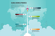 Global Business Progress Infographic