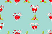 Merry Christmas Candy Cane pattern