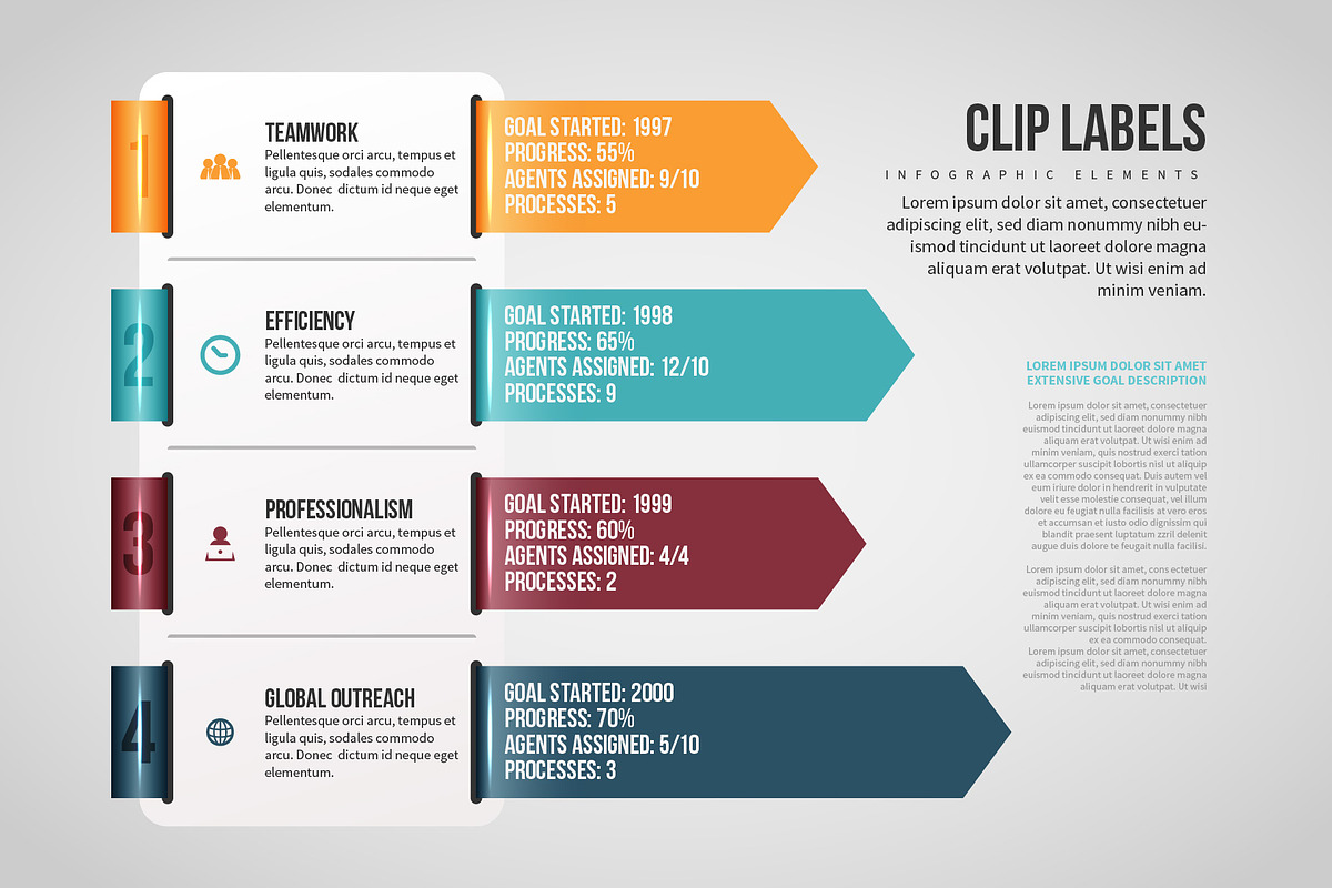 Clip Label Infographic in Web Elements - product preview 8