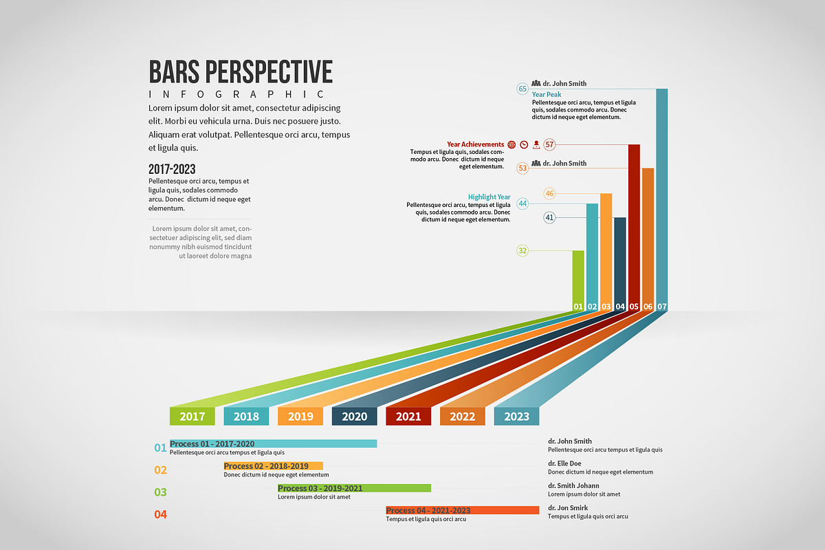 Bars Perspective Infographic in Web Elements - product preview 8