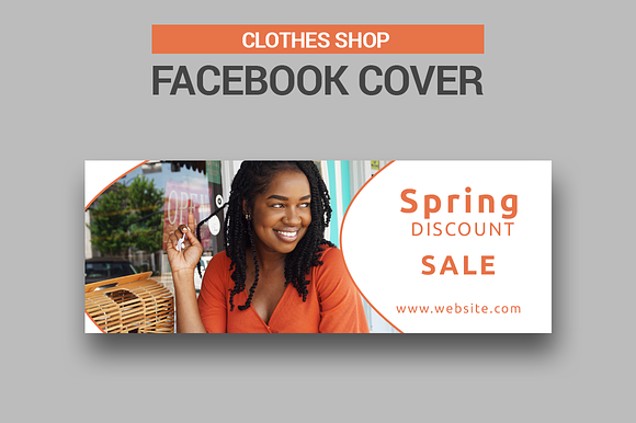 Clothes Shop - Facebook Covers in Facebook Templates - product preview 1