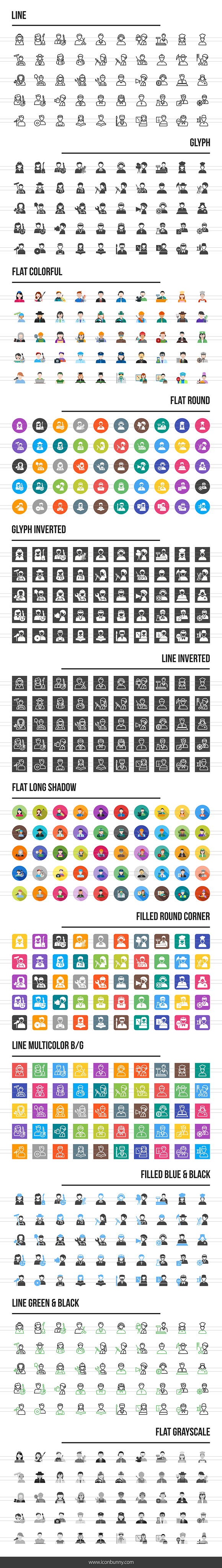 600 Professionals Icons in Graphics - product preview 1