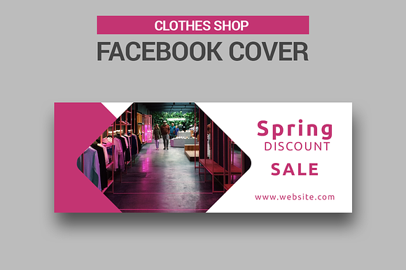Clothes Shop - Facebook Covers in Facebook Templates - product preview 4