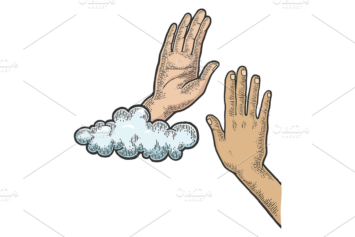 High five with God engraving vector in Illustrations - product preview 8